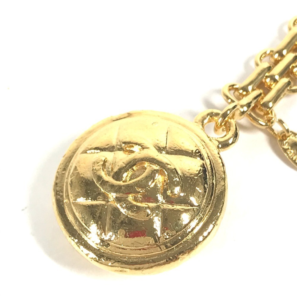 CHANEL Chanel Chain CC Coco Mark Bag Charm Matelasse Quilted Keychain Metal W...